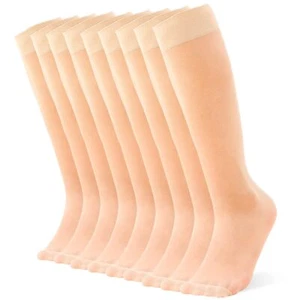 9 Pack Women's Knee High Stocking Nylon Pantyhose Socks - Picture 1 of 5