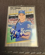 Pat Tabler Autograph Signed 1989 Fleer Kansas City Royals
