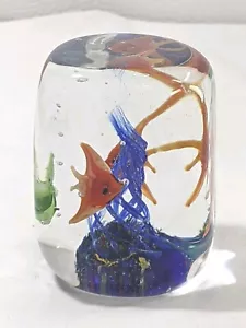 Dynasty Gallery Erbstück Sammlerstück Fisch Briefbeschwerer Glas orange Angelfish - Bild 1 von 7