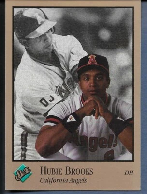 1992 Studio Baseball Card #142 Hubie Brooks Angels - Image 1 of 2
