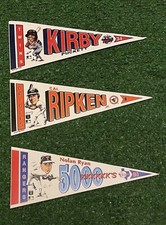 Vintage 1990 Salem Mini Pennant Baseball Stickers Set Of Puckett Ryan Ripken NEW