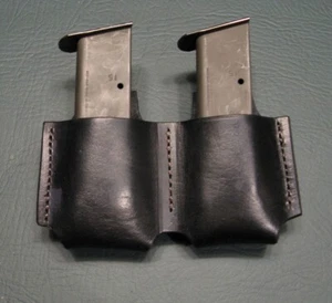 Double Stack 9mm Mag pouch, Black,  for 2.5" belt, New - Picture 1 of 4