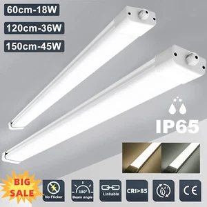 Lampada LED per ambienti umidi 60/120/150 luce per vasca lampada plafoniera montaggio semplice - Foto 1 di 14