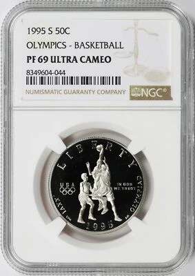 1995-S 50c Olympics Basketball Commemorative Half Dollar NGC PF69UCAM - Image 1 of 4