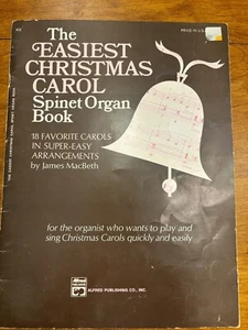 1965 The Easyst Christmas Carol Spinet Orgel Buch 18 Partituren von James MacBeth - Bild 1 von 5
