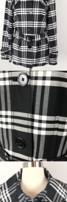 gabardina jones new york grande blanco y negro Foto 1 de 4