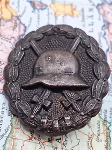 Orden Militaria VWA Verwundetenabzeichen Schwarz 1. Weltkrieg Stahlhelm 2 - Bild 1 von 2