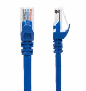 Cable de red Ethernet Cat5e 350 MHz UTP 24AWG RJ45 azul de alta calidad de 10 ft - Bl - Imagen 1 de 5