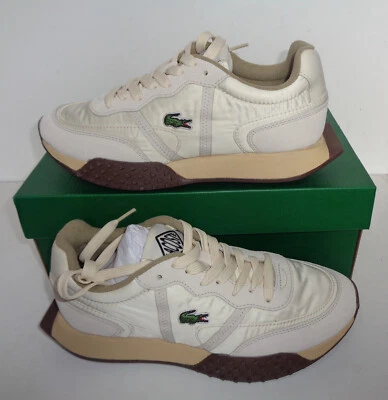 Lacoste Ladies Trainers Casual Off White Womens Retro Shoes New RRP £120 Size 4 - Image 1 of 4