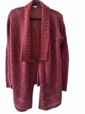 Charlotte Russe красный кардиган свитер открытый шаль дизайн теплый и уютный размер средний - Изображение 1 из 4