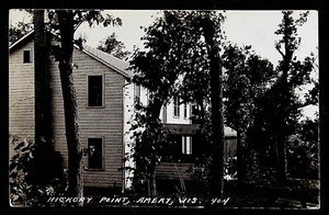 RPPC 1940s Real Photo Postcard Hickory Point Amery WI Home Screened Porch 404 - Picture 1 of 2