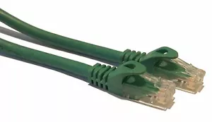 Paquete de 2 cables de conexión de cable Ethernet Cat6 Cat 6 verde sin enganches UTP RJ45 - Imagen 1 de 1