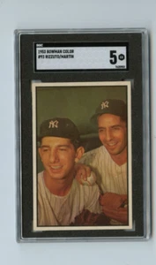 1953 Bowman Phil Rizzuto Billy Martin New York Yankees #93 ⭐️💥🎯 SGC Graded 5 - Bild 1 von 2