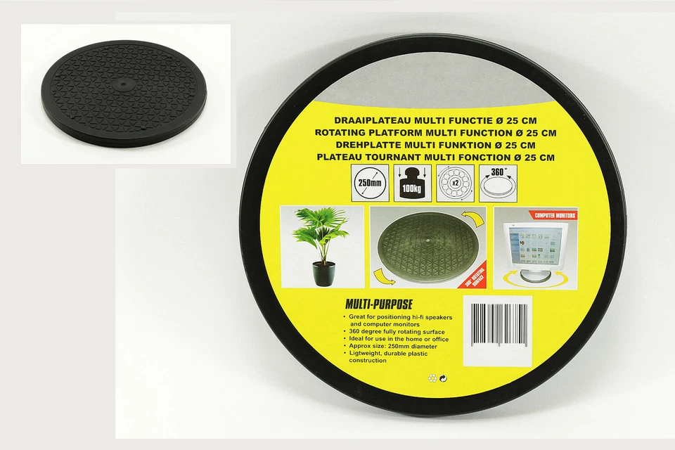 Benson Drehplatte - Schwarz, 25cm (010303)