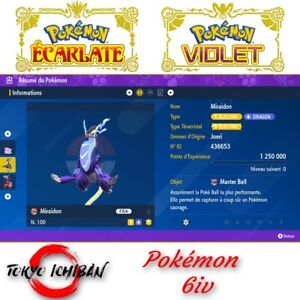 Pokemon Violet & Pokémon Ecarlate MIRAIDON 6iv level 100 | Nintendo Switch