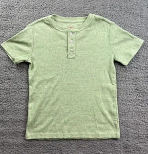 Cat & Jack Boy's Size Small (6-7) Short Sleeve Henley Shirt Light Olive - Picture 1 of 5