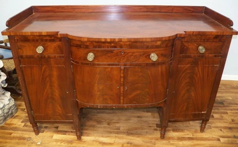 1800 Antique Mahogany Federal Period Sideboard Mid Atlantic region Hunt Board Cover