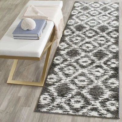 Safavieh Adirondack CHARCOAL / IVORY 2' 6" X 8' Runner - ADR118R-28 - Image 1 of 4
