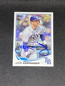 Jeff Keppinger Tampa Bay Rays signiertes Autogramm 2013 Topps Karte #181 ~ Echtheitszertifikat - Bild 1 von 3