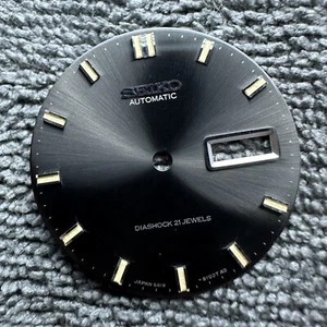 GENUINE NEW OLD STOCK DIAL FOR SEIKO SPORTSMATIC DIASHOCK 6619-9060 BLACK SS #2 - Picture 1 of 7