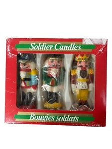 Vintage 1988 Nutcracker Christmas Holiday Set of 3 Original Box Soldier Candles - Bild 1 von 6