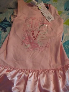 American Girl Pretty Pink Love Dress for Girls SZ 10 Ruffles Bow NWTS - Picture 1 of 2