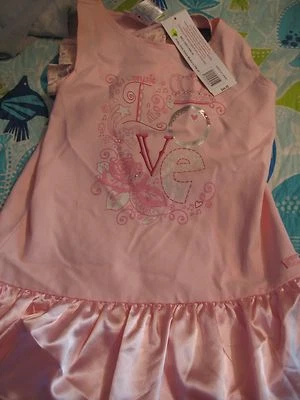 Vestido American Girl Pretty Pink Love para niñas talla 10 volantes lazo nuevo con etiquetas  Foto 1 de 2