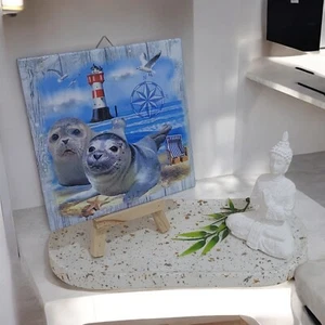 Bildfliese / Motivfliese aus Keramik (15 x 15 cm) Robben am Strand (165) - Bild 1 von 11