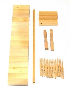 Natural Finish Left Or Right Hand Rail Stair Case Dolls House 1:12 Scale Kit 246 - Picture 1 of 5