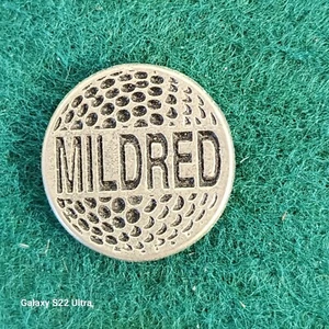 Personalized Metal Golf Ball Marker for Mildred - Picture 1 of 1
