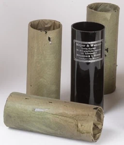 4 x Antique red glasses for darkroom light (Switzerland, c1890s-1918)_ruby glass - Picture 1 of 4