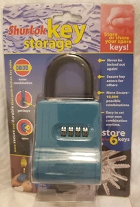 Key Lock Box - NEW ShurLok Key Storage SL 100 Blue Realtor Lockbox Real Estate - Picture 1 of 2