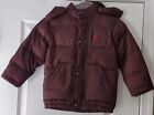 Polo Ralph Lauren Brown Down Hooded Puffer Jacket - Size 4/4T - Euc