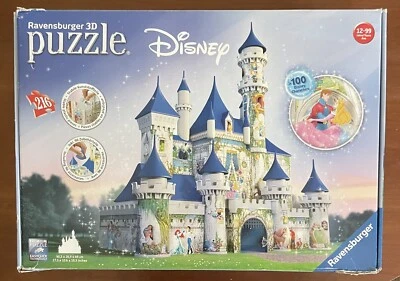 RAVENSBURGER DISNEY PRINCESS 3D CASTLE PUZZLE 216PCS COMPLETE & ORGANIZED - Image 1 of 4