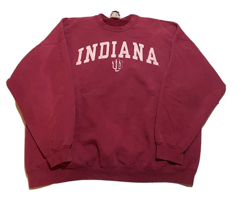 Vintage Indiana Hoosiers Red Pullover Sweatshirt Crewneck Size XXL C2 Cover