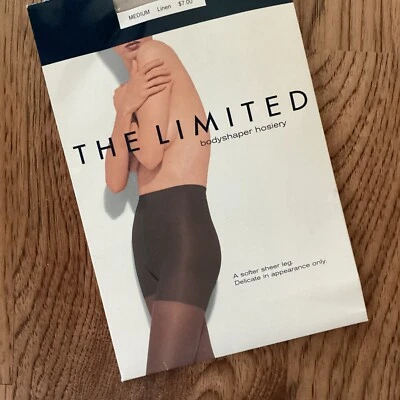 VTG Y2K 90s The Limited Bodyshaper Hosiery Waist Thigh Control Pantyhose Linen M - Image 1 of 2