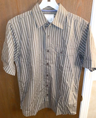 Horny Toad S/S Short Sleeve Shirt Grey Stripe NWT NEW Men's SMALL - Image 1 of 4