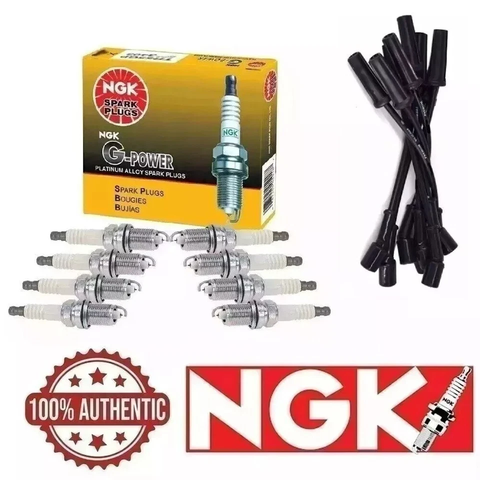 Juego de 8 cables 9748HH y 8 bujías de iridio 41-962 para Chevy GMC 4,8 L 5,3 L 6,0 L Foto 1 de 3