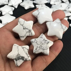 Cristal curativo de cuarzo con estrellas de howlita natural 5 piezas regalo 1" - Imagen 1 de 9
