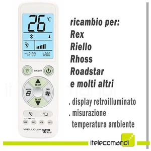 Mando a Distancia Climatizador Aire Acondicionado Rex Riello Rhoss Roadstar - Imagen 1 de 1