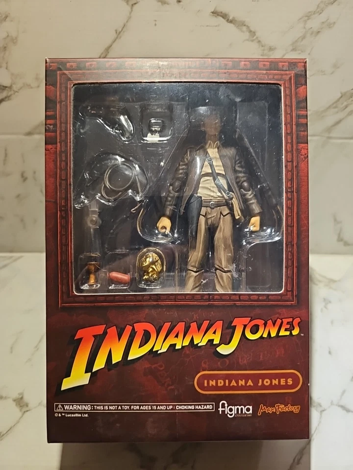 Boneco Max Factory Figma 209 Original Autêntico INDIANA JONES Completo na Caixa! - Imagem 1 de 4