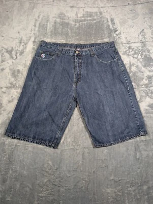 Shorts masculino vintage unidade G 42 azul jeans folgado 50 centavos Y2K hip hop adulto - Imagem 1 de 4