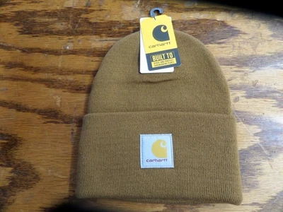 Carhartt A18 Gorro Reloj Sombrero Acrílico Marrón Invierno Tirar de Punto Gorra TALLA ÚNICA Foto 1 de 2