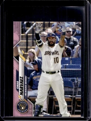 2020 Topps Update On Demand Mini Omar Narvaez Pink #16/25 Brewers - Image 1 of 2