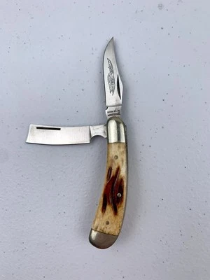 Parker Cutlery Company Small Two Blade Sow Belly Razor Knife Foto 1 de 4