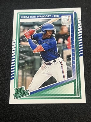2025 Donruss RATED PROSPECT BASEBALL #103 SEBASTIAN WALCOTT - Image 1 of 2