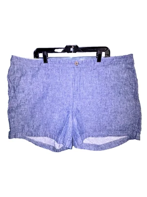 Old Navy Shorts Womens Size 20 Blue Linen Blend Everyday Shorts - Image 1 of 4