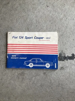 Fiat 124 Sport Coupe 1800 1974 original vintage manual del propietario Foto 1 de 4