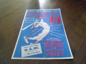 1961 21. NATIONAL BASEBALL PLAYERS GOLF CHAMPIONSHIP PROGRAMM/MANTEL - Bild 1 von 3