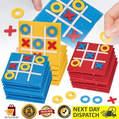 MARKENLOS Tic Tac Toe Spiel, 24 Stück Filz Tic Tac Bunt Tic Tac Town Spiel Lernspielzeug